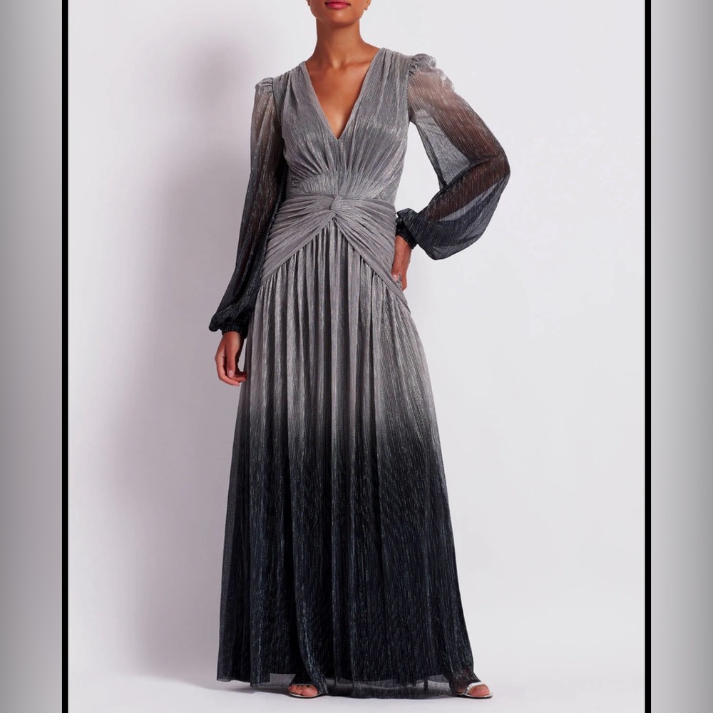 NWT PatBo OMBRE LUREX PLUNGE GOWN